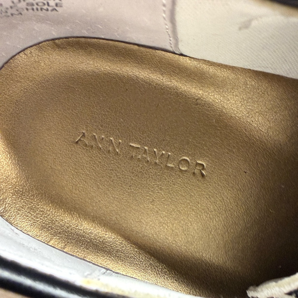 Ann Taylor Zebra Print Dyed Calf Hair Sneakers 5 1/2 - Picture 10 of 10